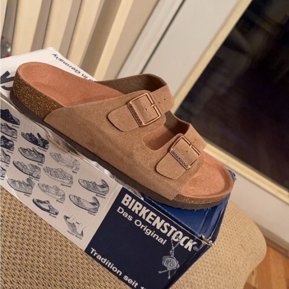 Birkenstock Tan Sandals with Adjustable Straps